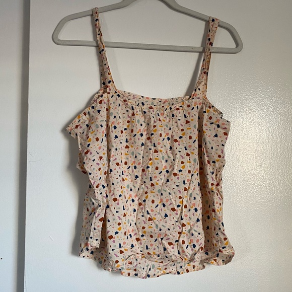 Madewell Tie-front Tank in Terrazzo - Picture 3 of 10